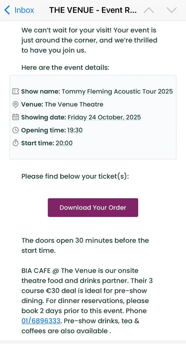 Tommy Fleming Two Tickets