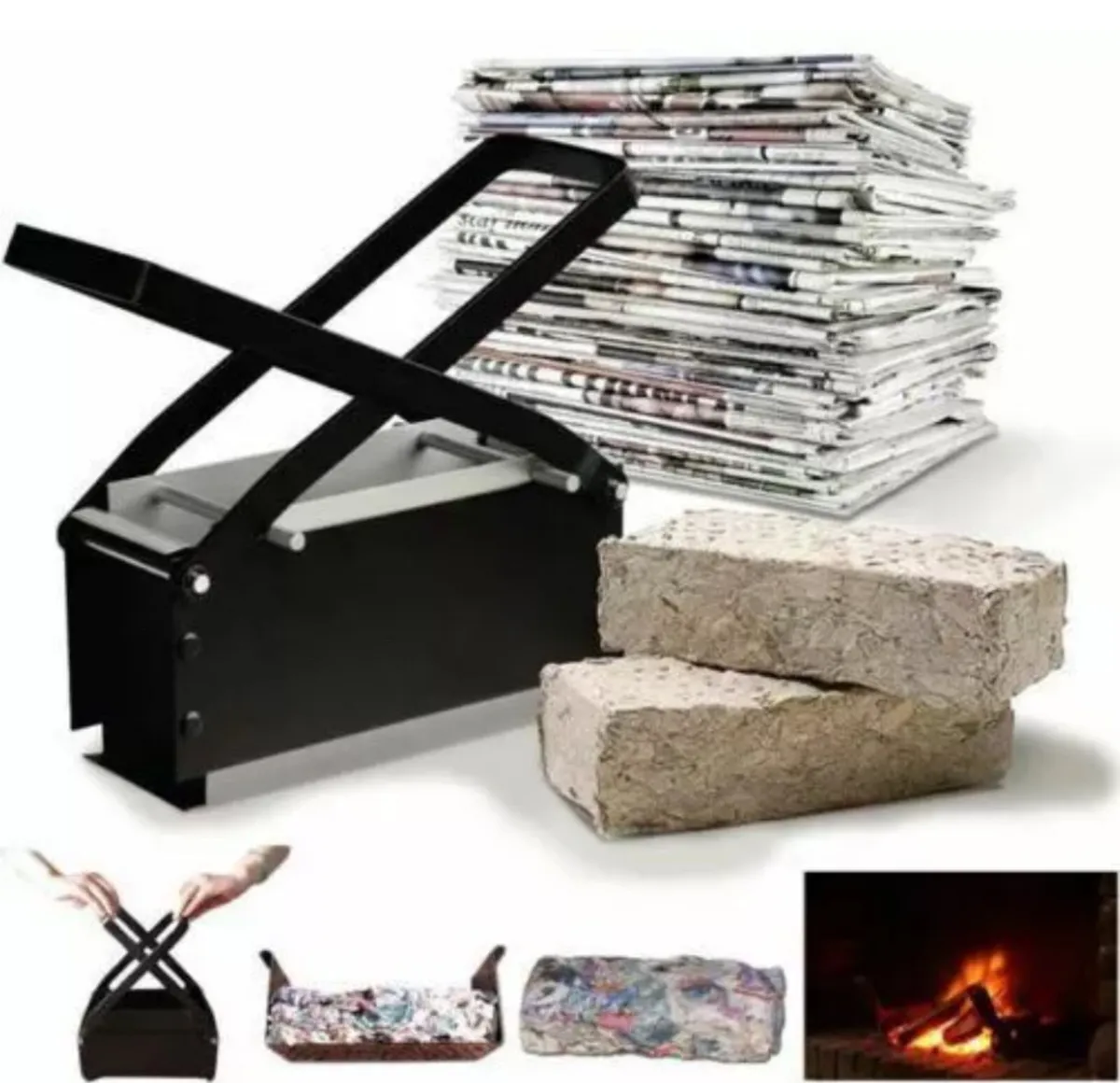 Paper Fire Log Firelog Briquette Maker - Image 1