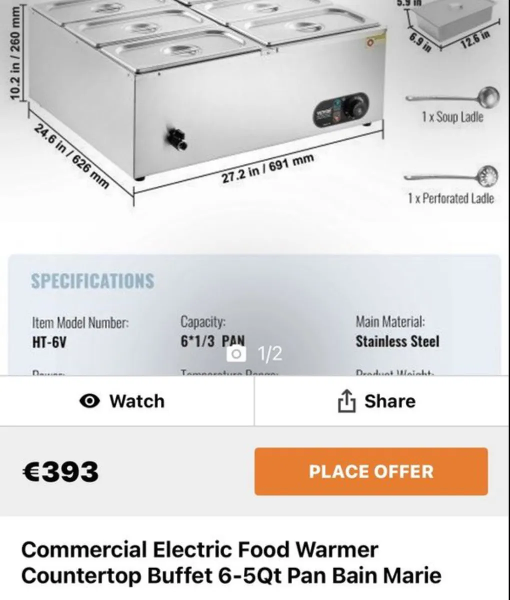 Commercial Food Warmer Electric bain marie - Image 3