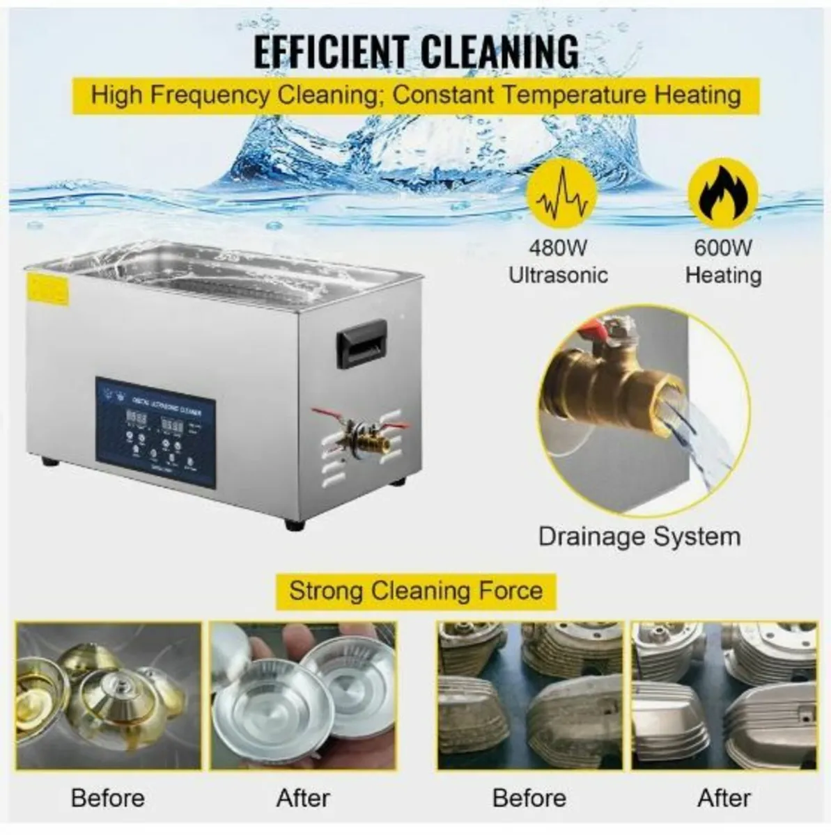 Dual Frequency 22L Ultrasonic Cleaner - Image 2