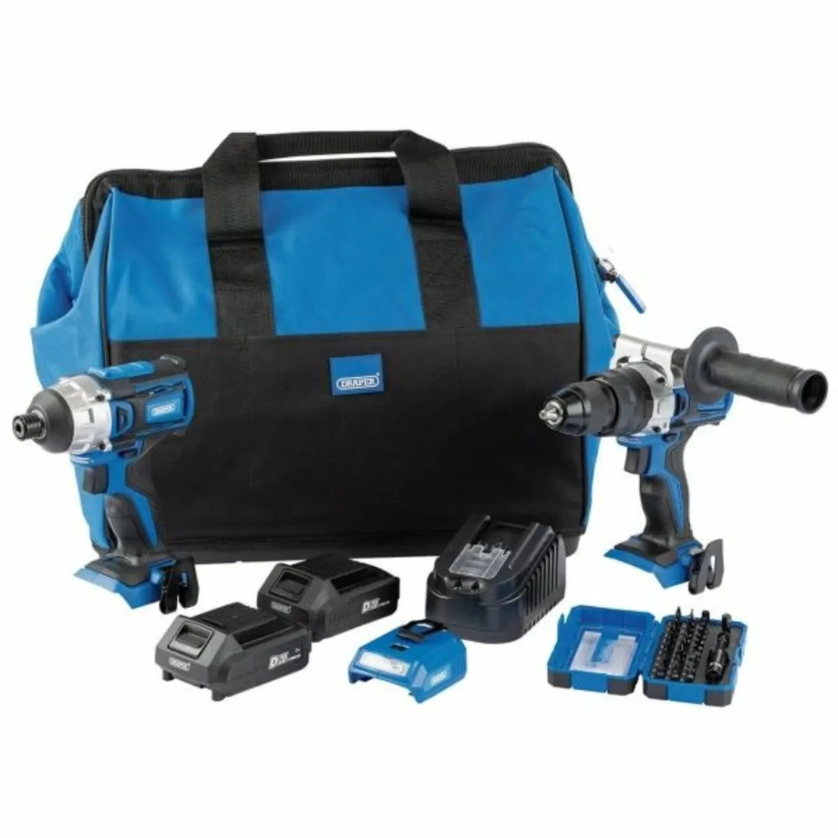 Draper D20 Fix 'N' Go Kit (2 Piece), 2 x 2.0Ah Bat