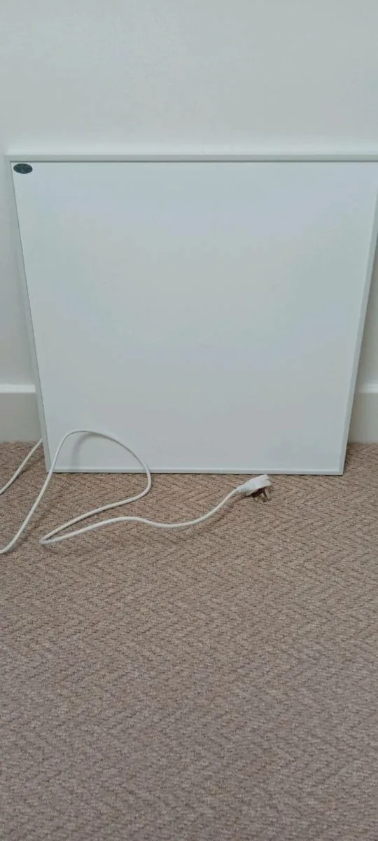 White electric infrared panel heater - Image 1