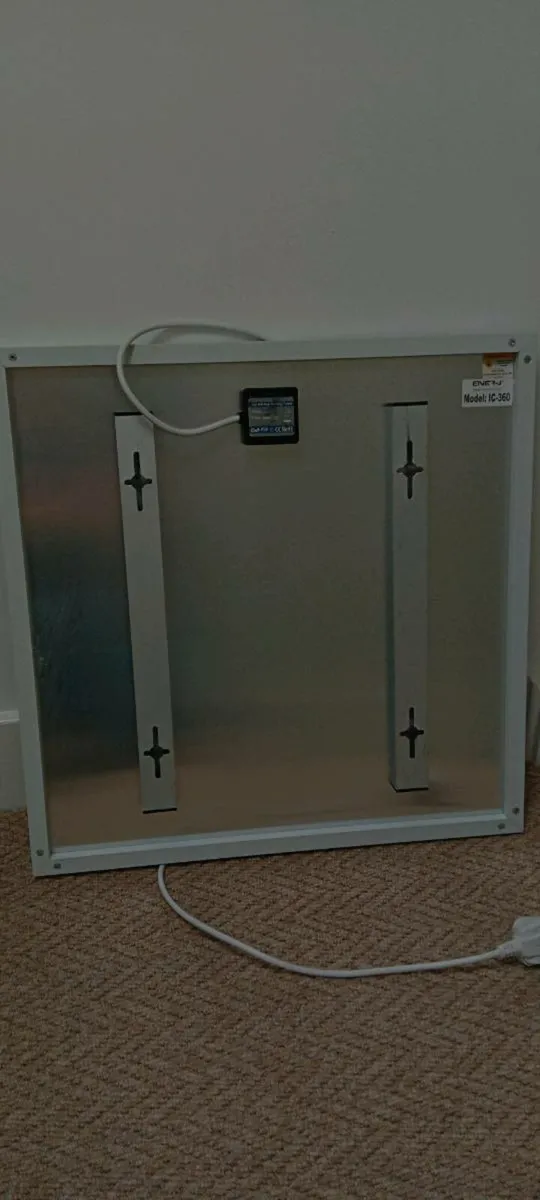 White electric infrared panel heater - Image 2