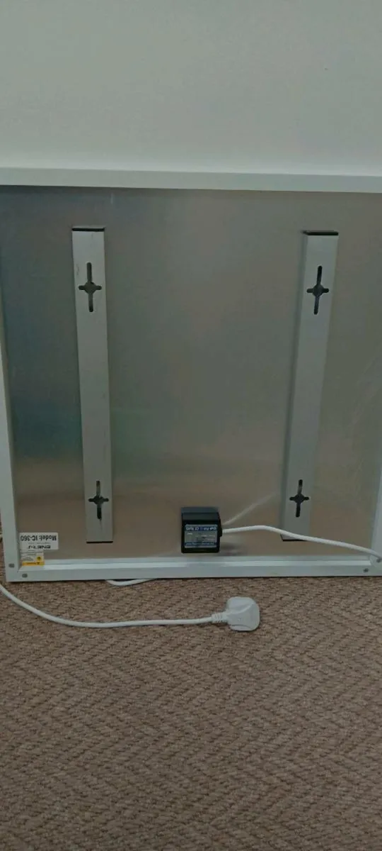 White electric infrared panel heater - Image 3