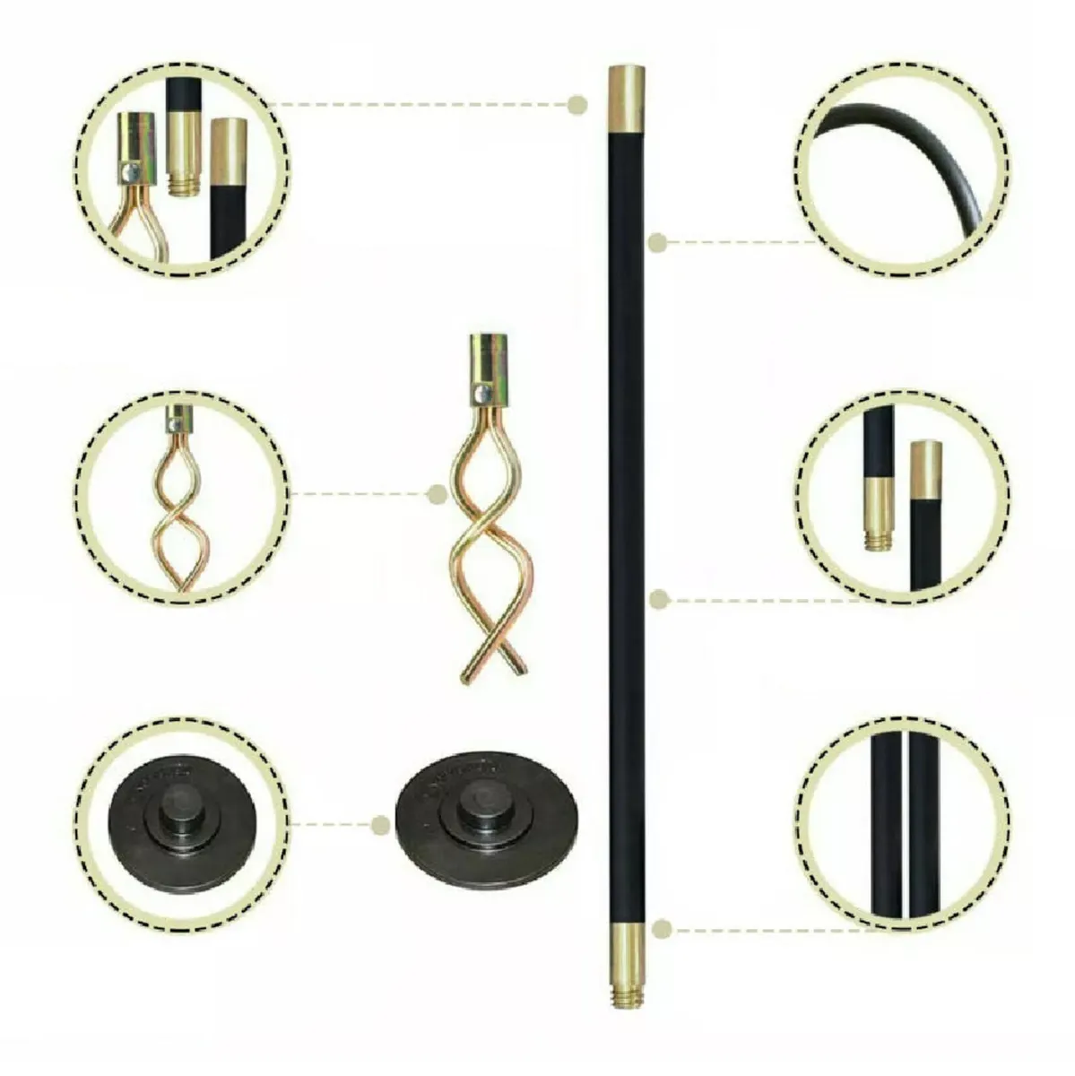 12 Piece Drain Rods Plumbing Set 9mm NEW - Image 3