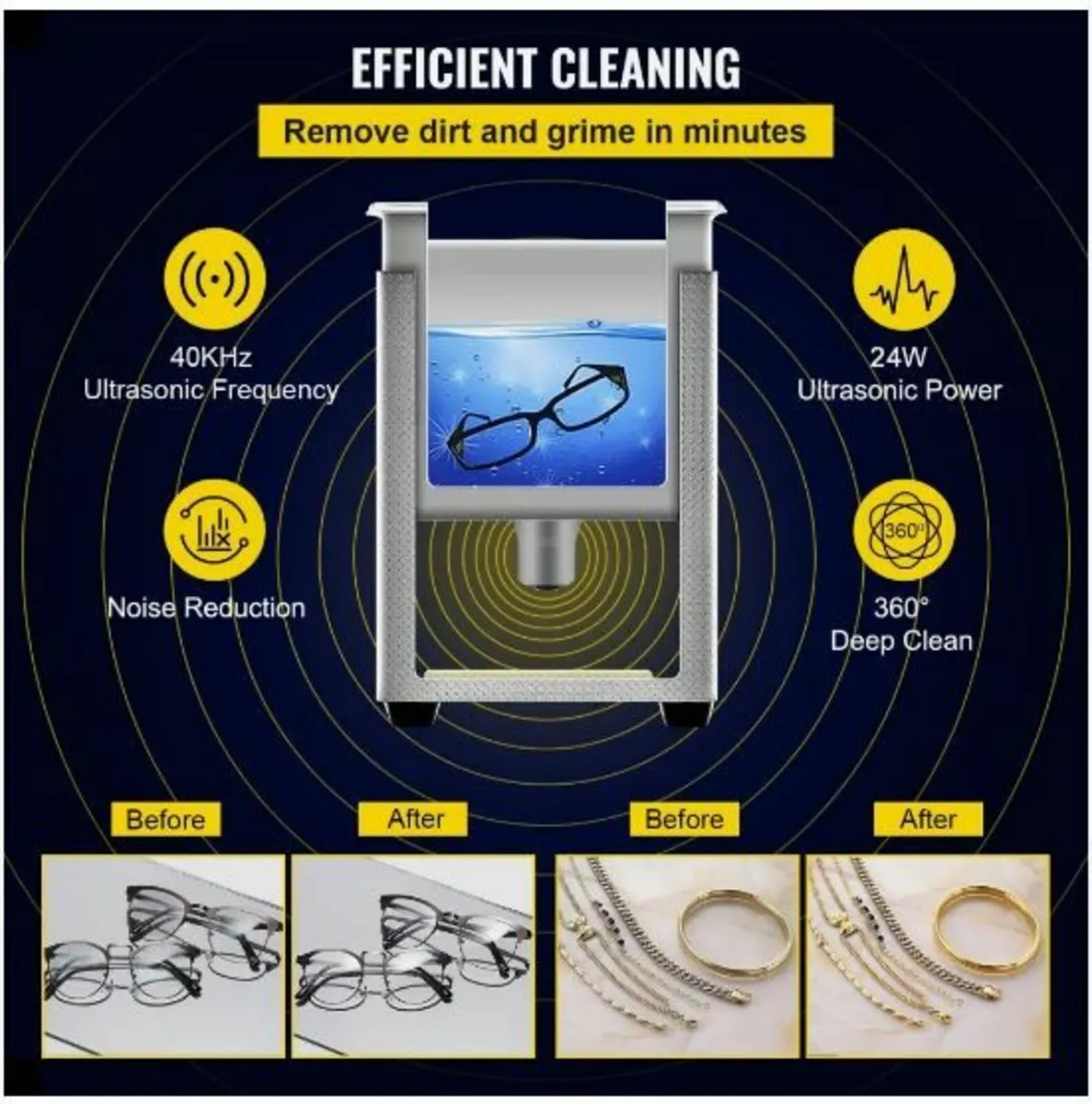 0.8L Ultrasonic Cleaners Digital Heater - Image 3