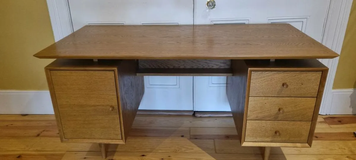 Mid- century style wood desk - Image 1