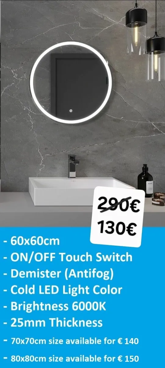 LED Bathroom Mirror - Image 1