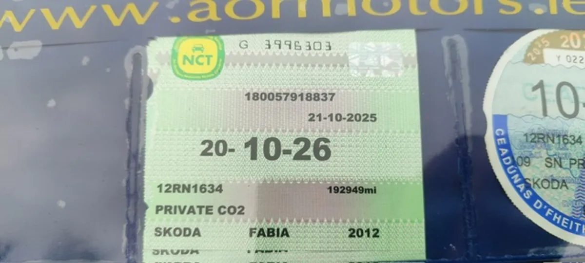 Skoda Fabia 2012 SE 1.6 NCT JUST DONE - Image 3