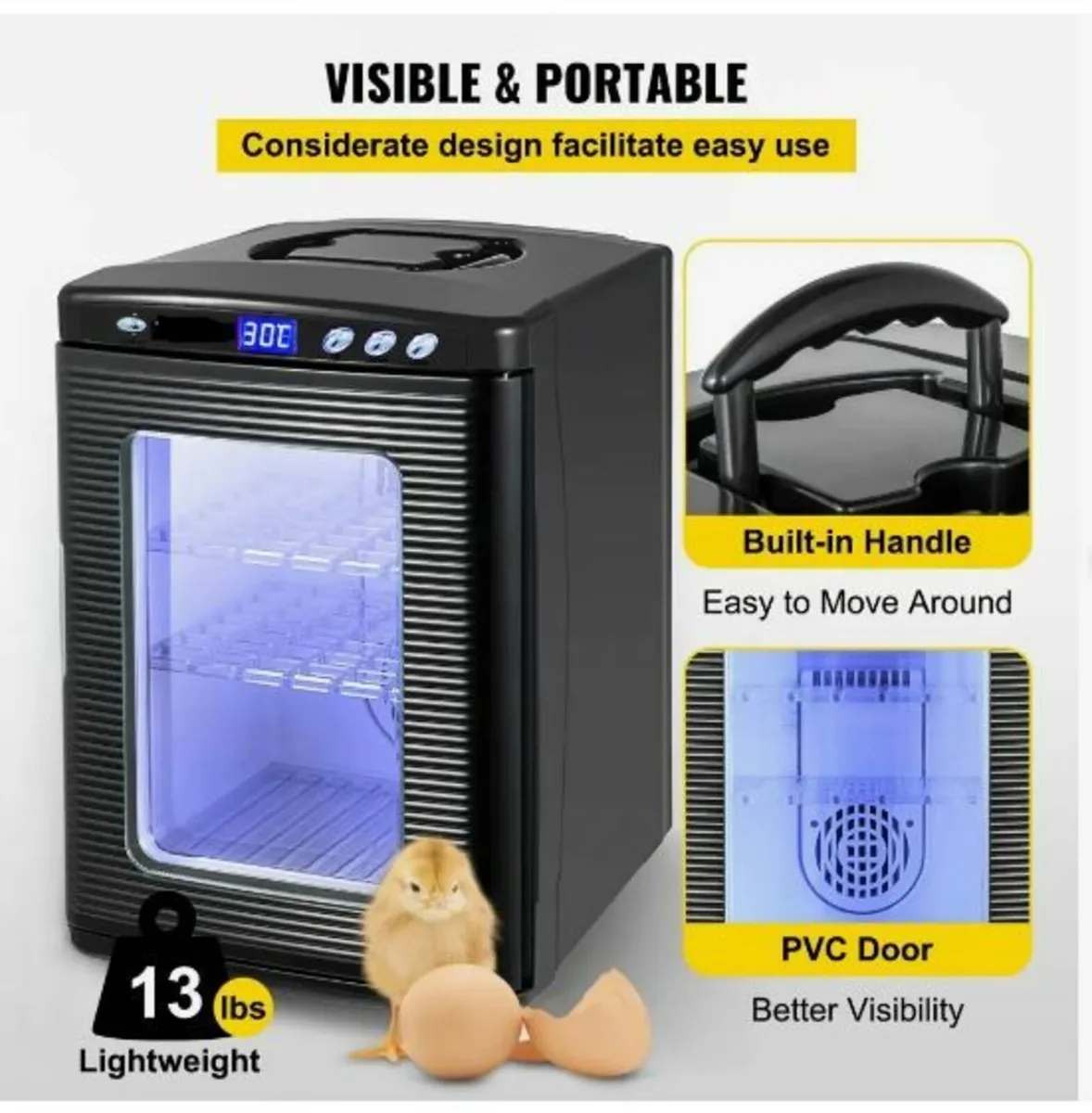 Black Reptile Incubator 25L Scientific - Image 2