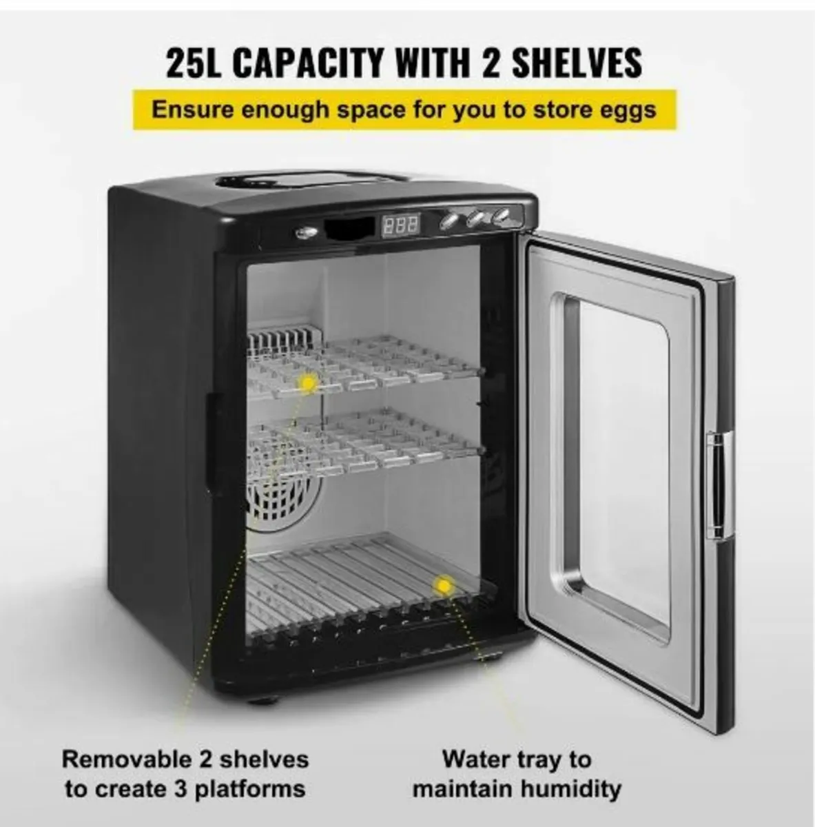 Black Reptile Incubator 25L Scientific - Image 4