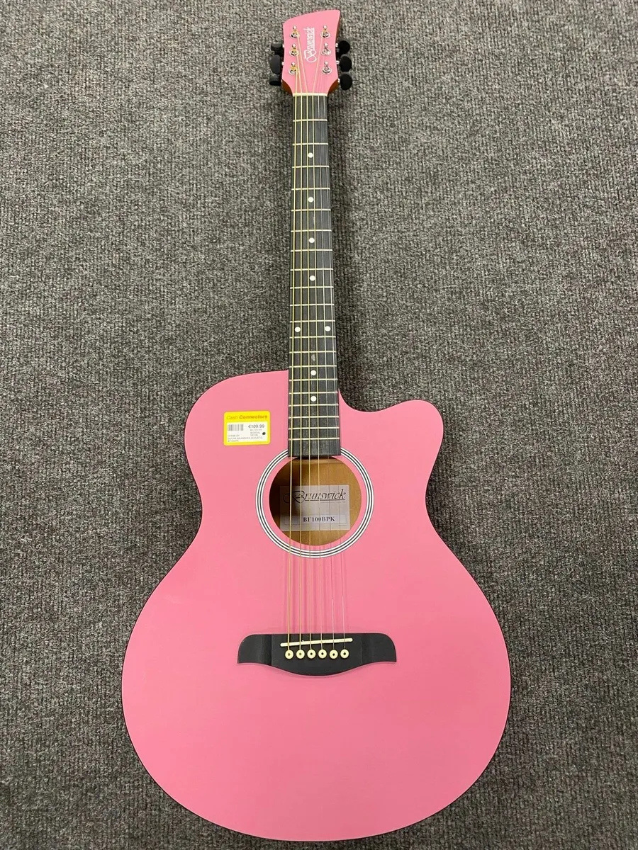 Brunswick Pink Acoustic Guitar - Image 1