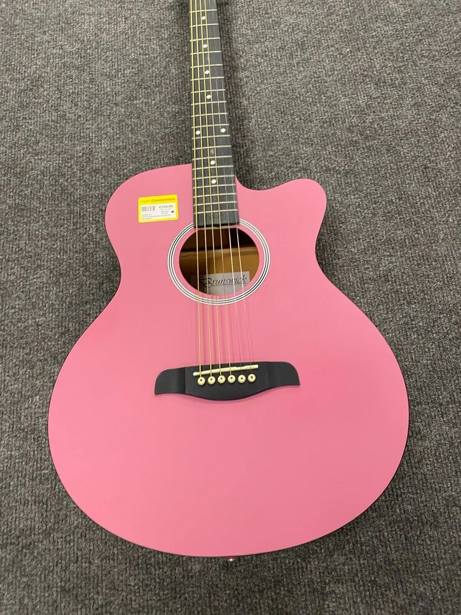 Brunswick Pink Acoustic Guitar - Image 2
