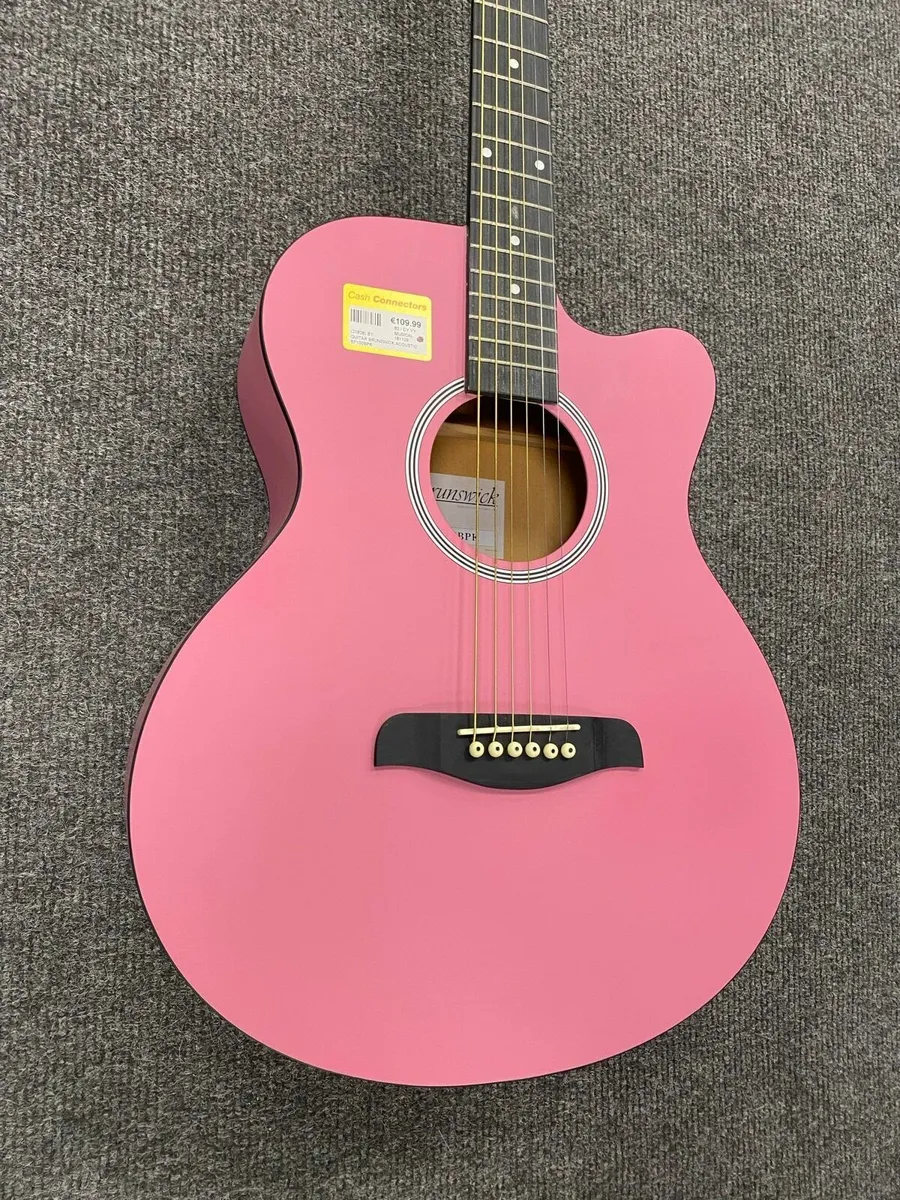 Brunswick Pink Acoustic Guitar - Image 3