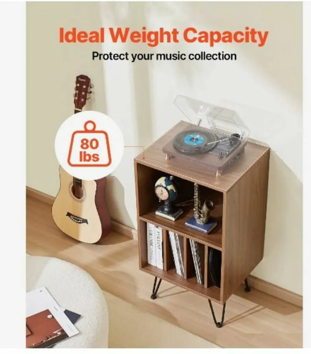 Record Player Stand, 3 Tiers Turntable Stand - Image 1