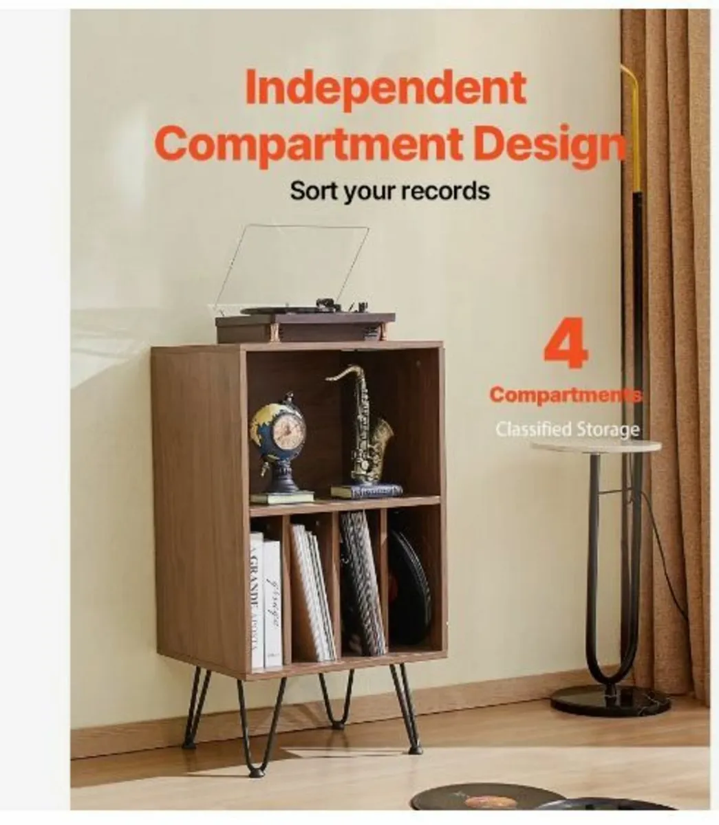 Record Player Stand, 3 Tiers Turntable Stand - Image 3