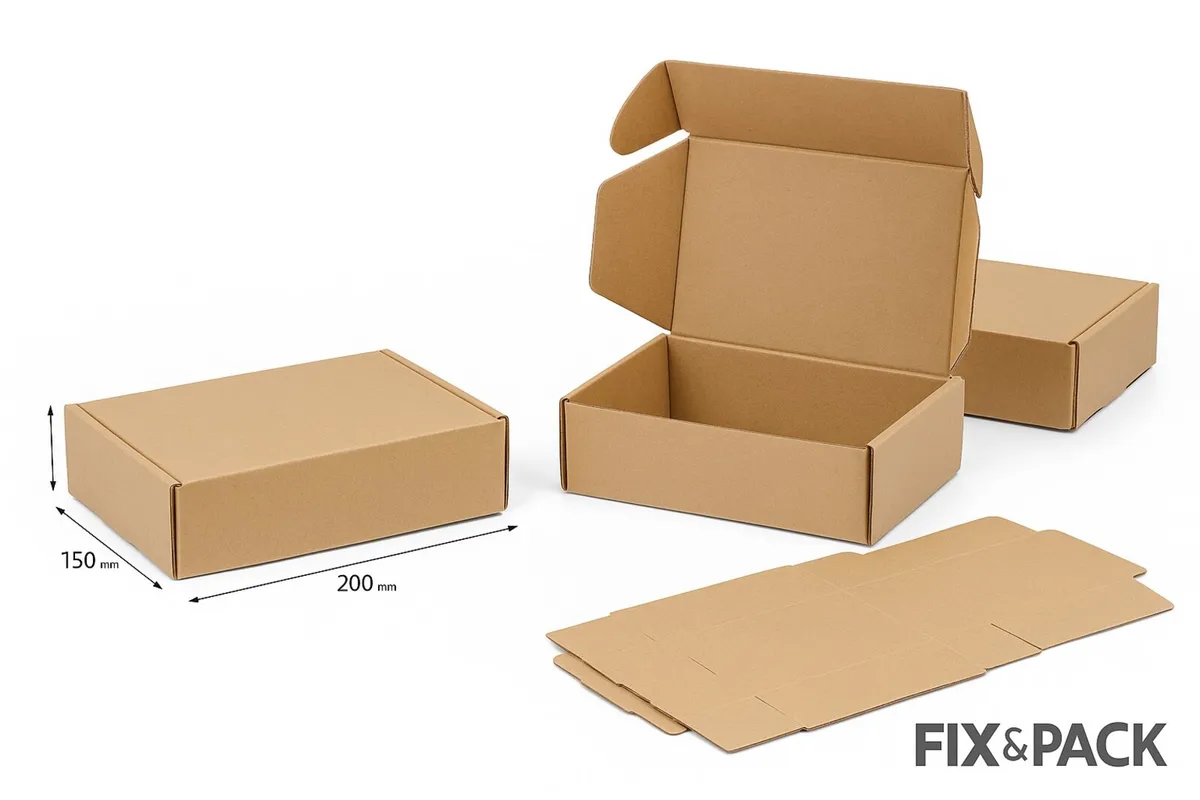 Eco Cardboard Boxes – 200×150×50 mm - Image 1