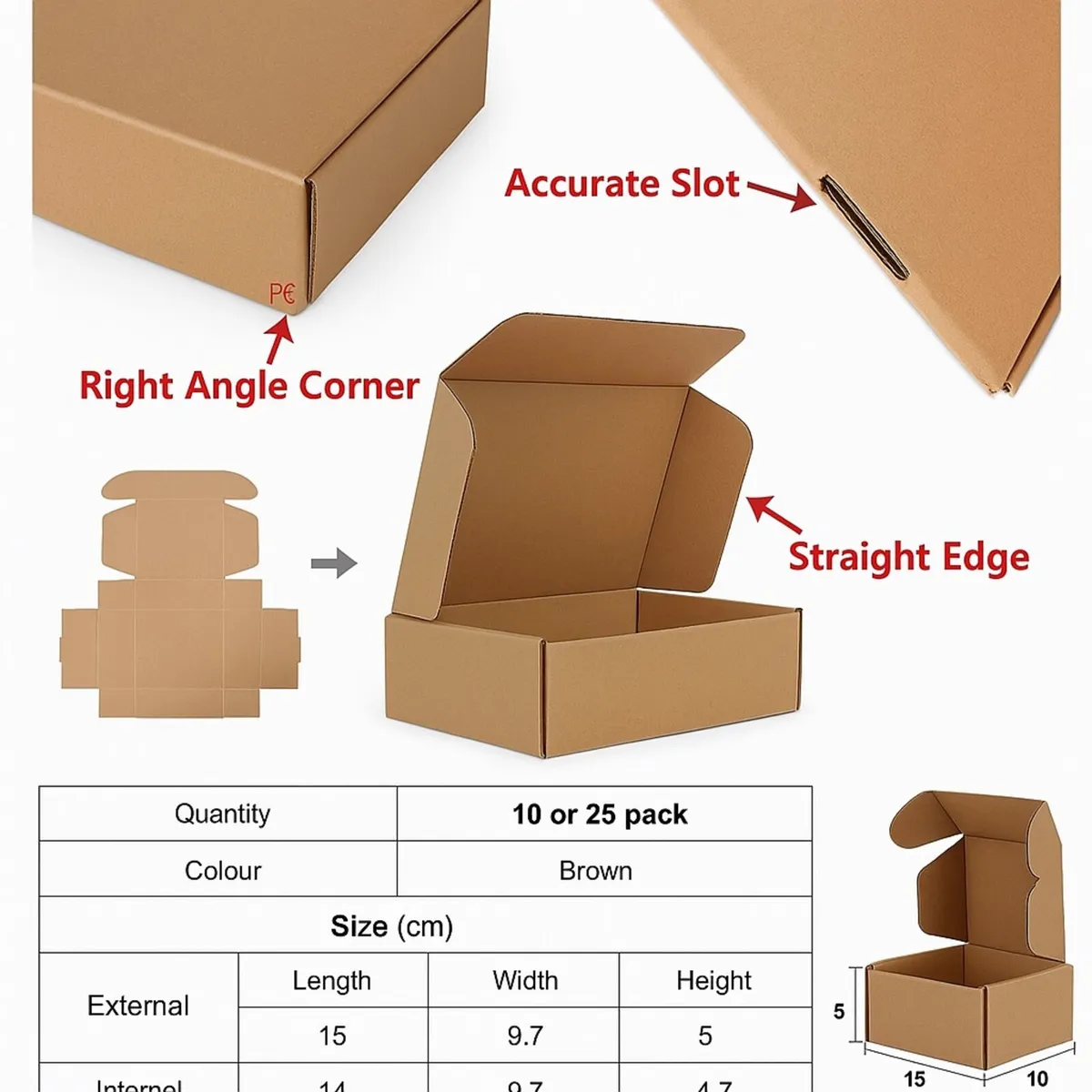 Eco Cardboard Boxes – 200×150×50 mm - Image 2