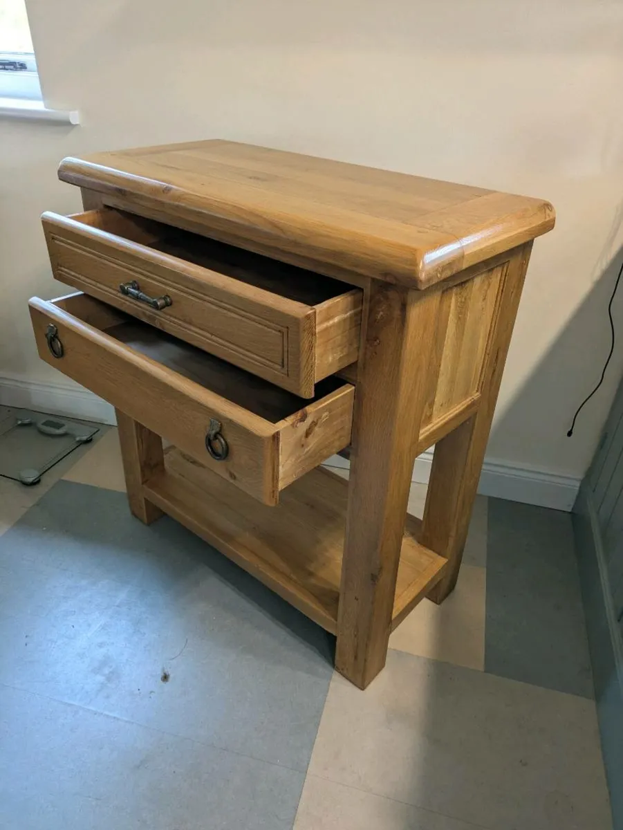 Solid oak console table - Image 2