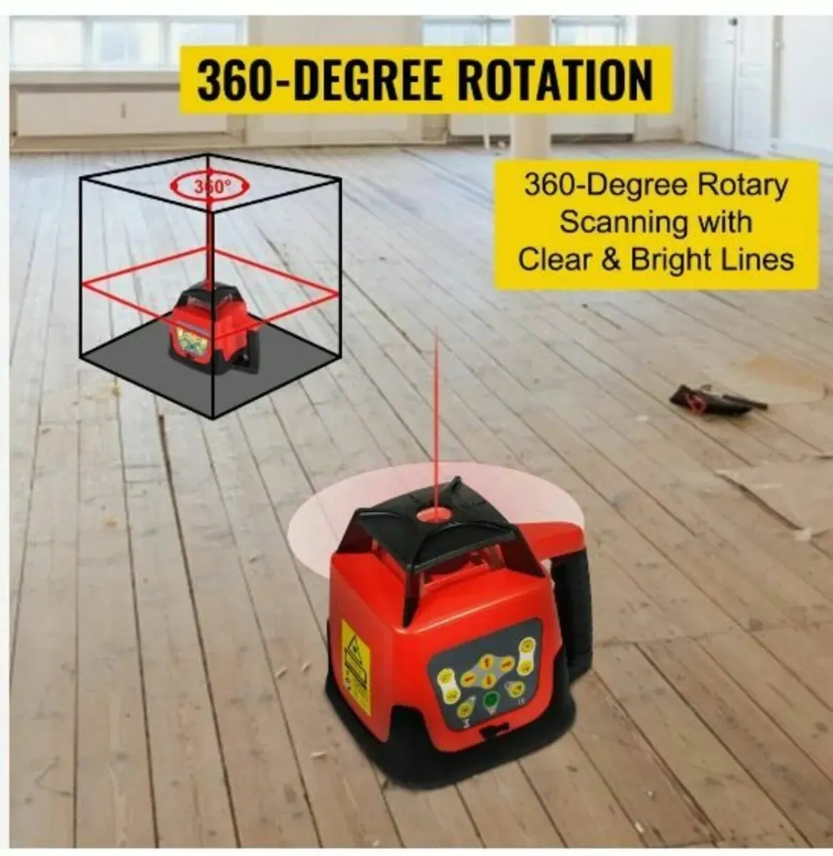 Red Rotary Laser Level Kit Self Leveling - Image 3