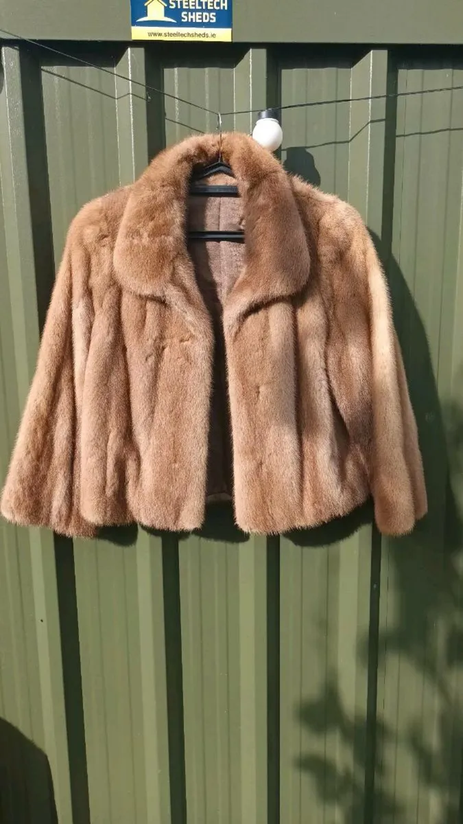 70s mink jacket, Vard of Dublin, sz small - Image 1