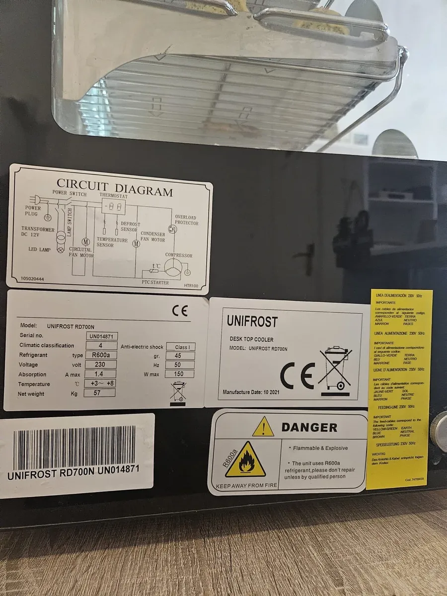 UniFrost RD700 Display Fridge - Collection only - Image 3