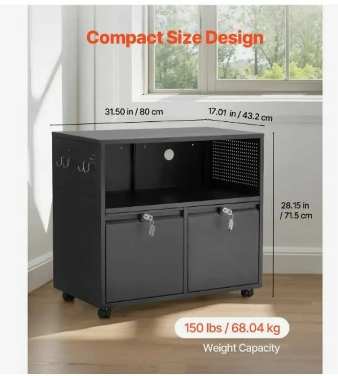 2 Drawers Metal File Cabinet - Image 3