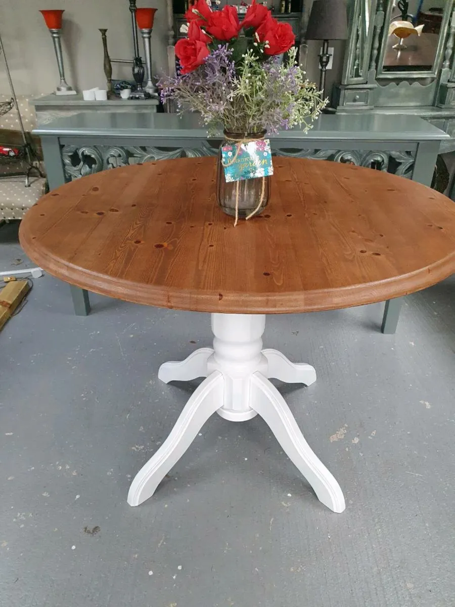 Solid wood kitchen dining table - Image 1