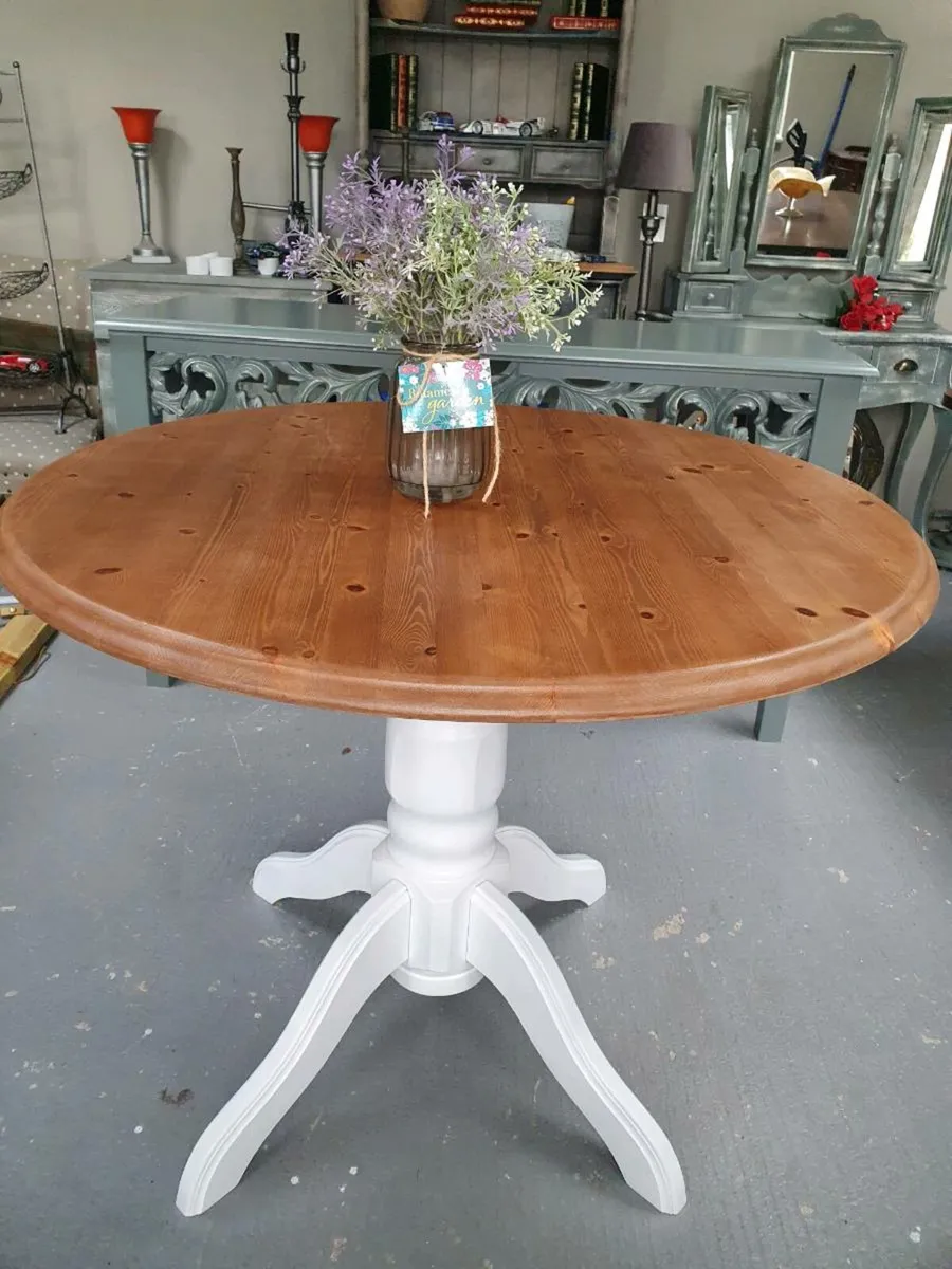 Solid wood kitchen dining table - Image 4