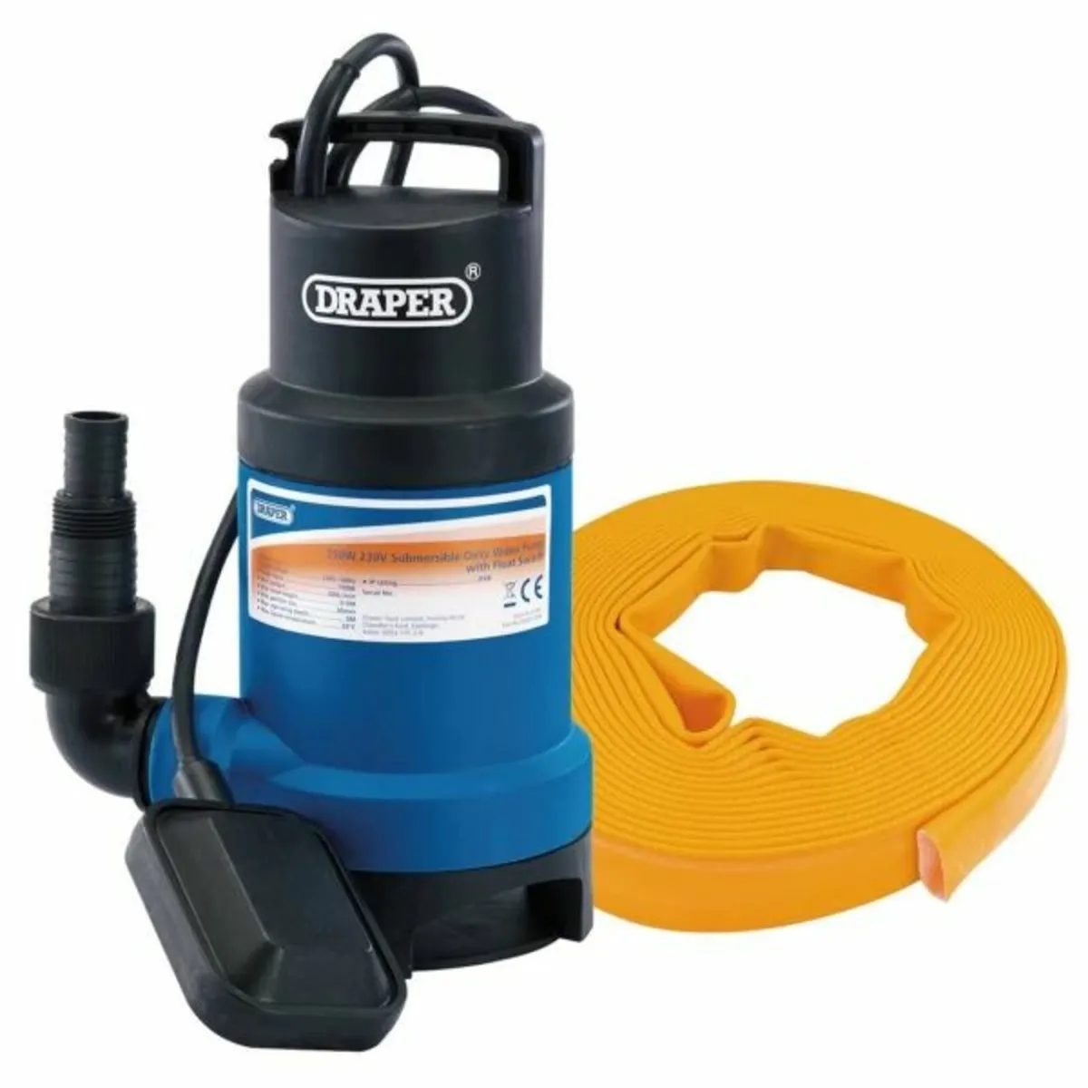Draper Submersible Dirty Water Pump Kit with Layfl