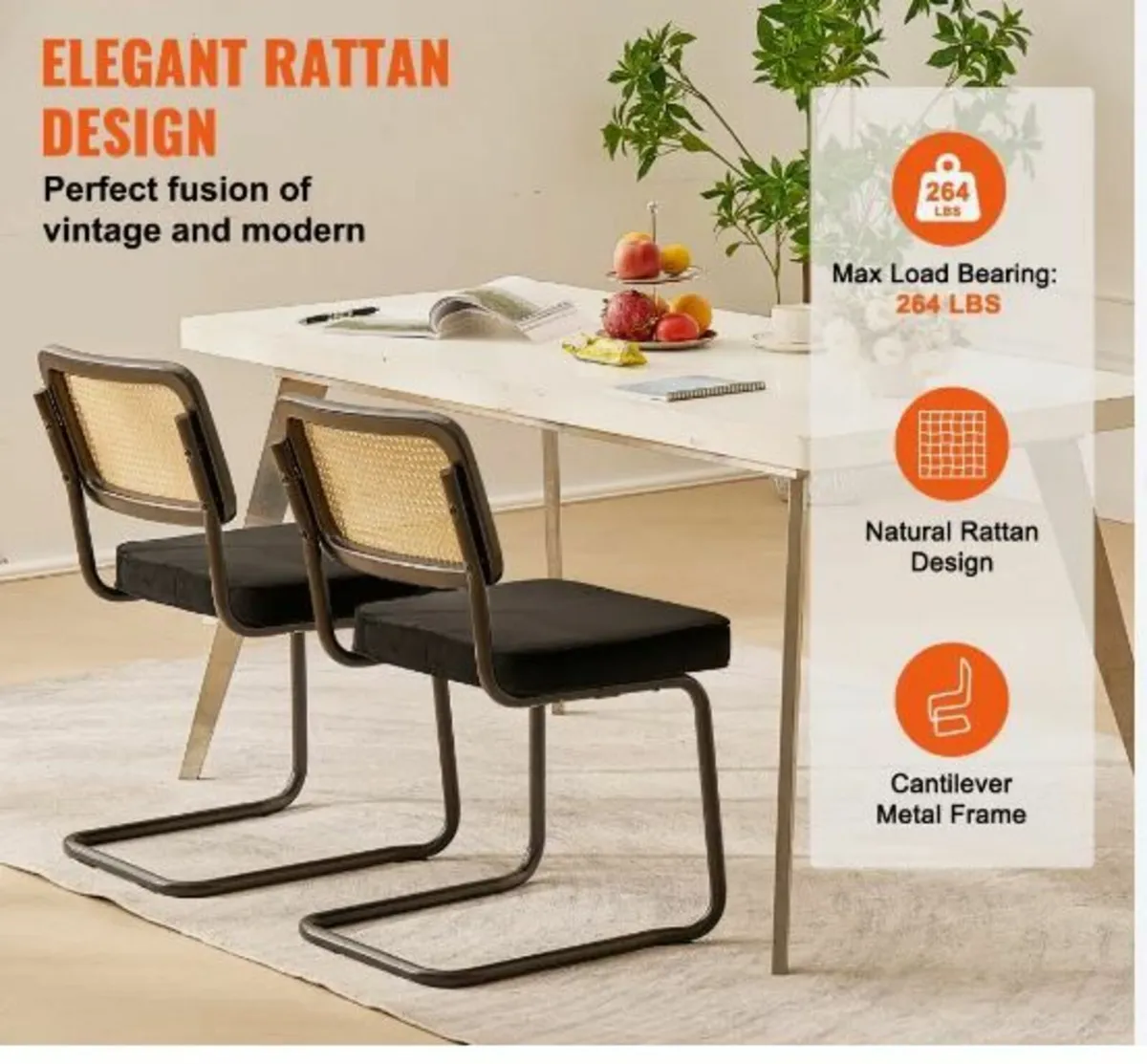 Rattan Chairs, Set of 2 - Image 2