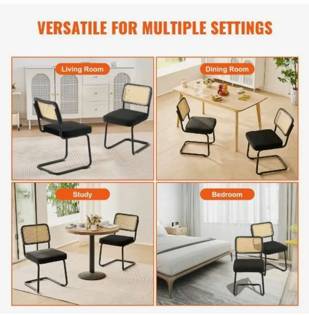 Rattan Chairs, Set of 2 - Image 4