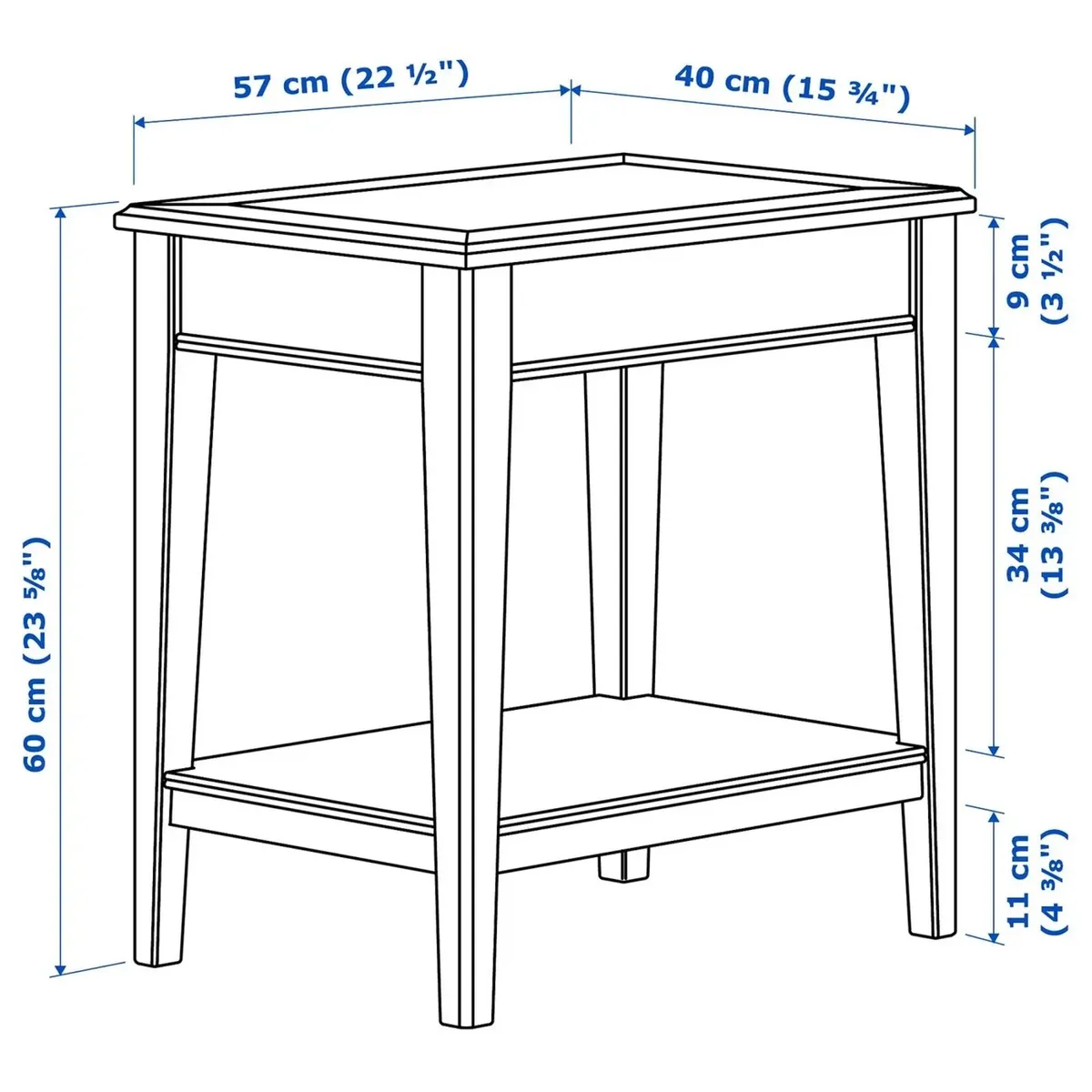 White & glass side table - Image 4