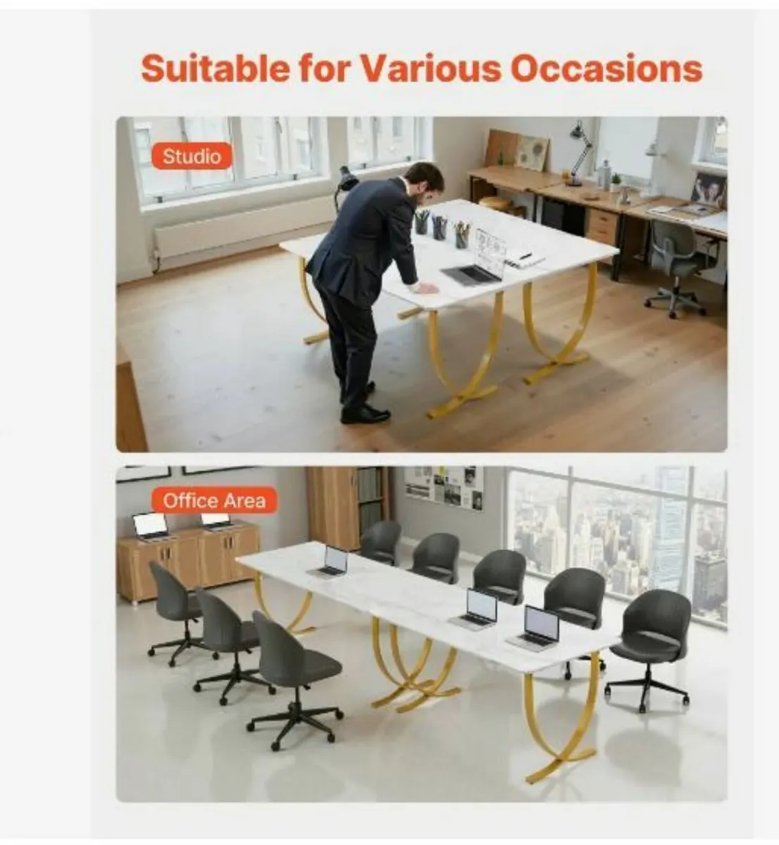 Executive Desk, 160 cm W x 80 cm - Image 4