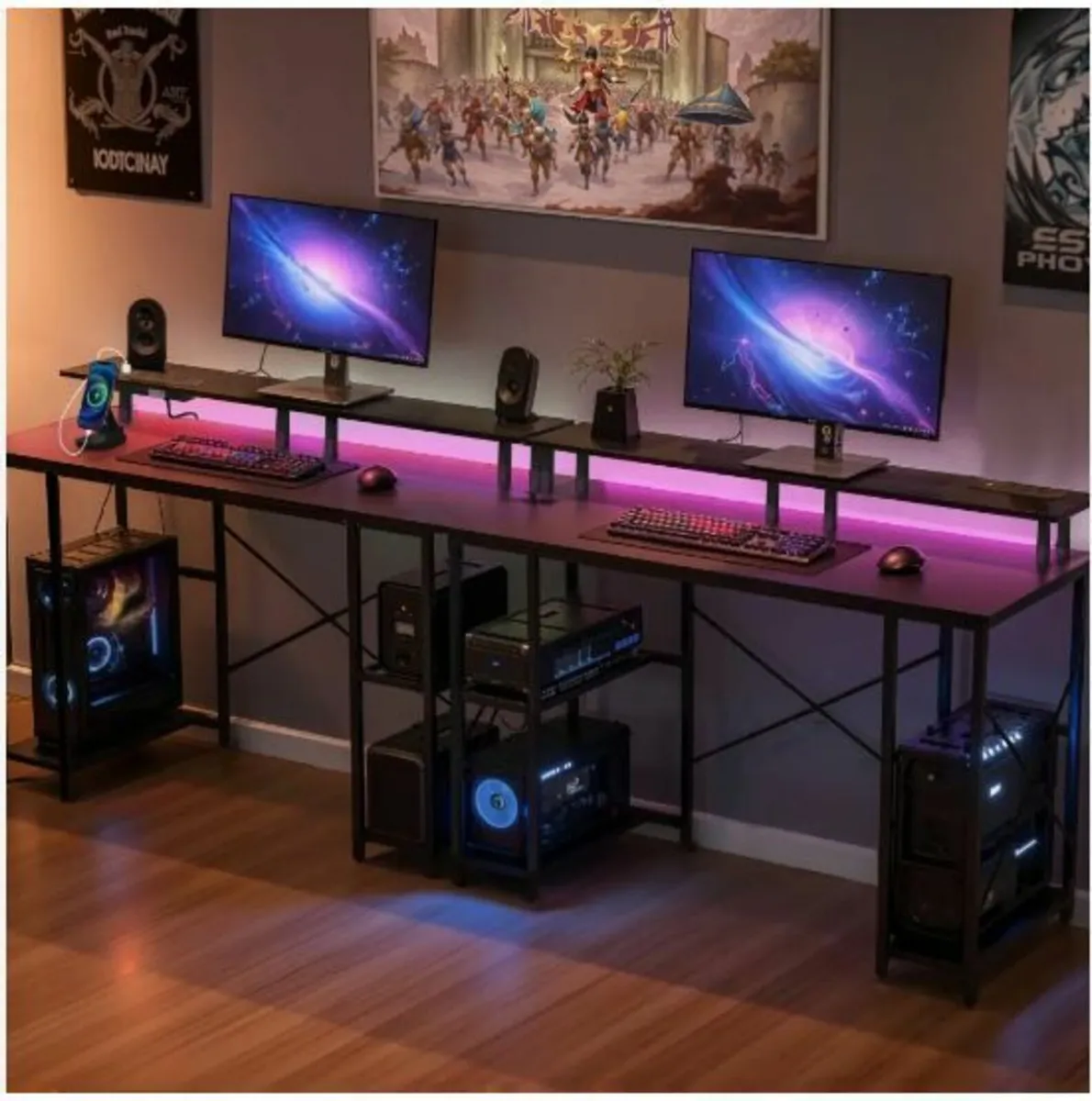 120 cm Computer Desk with Smart LED - Image 2