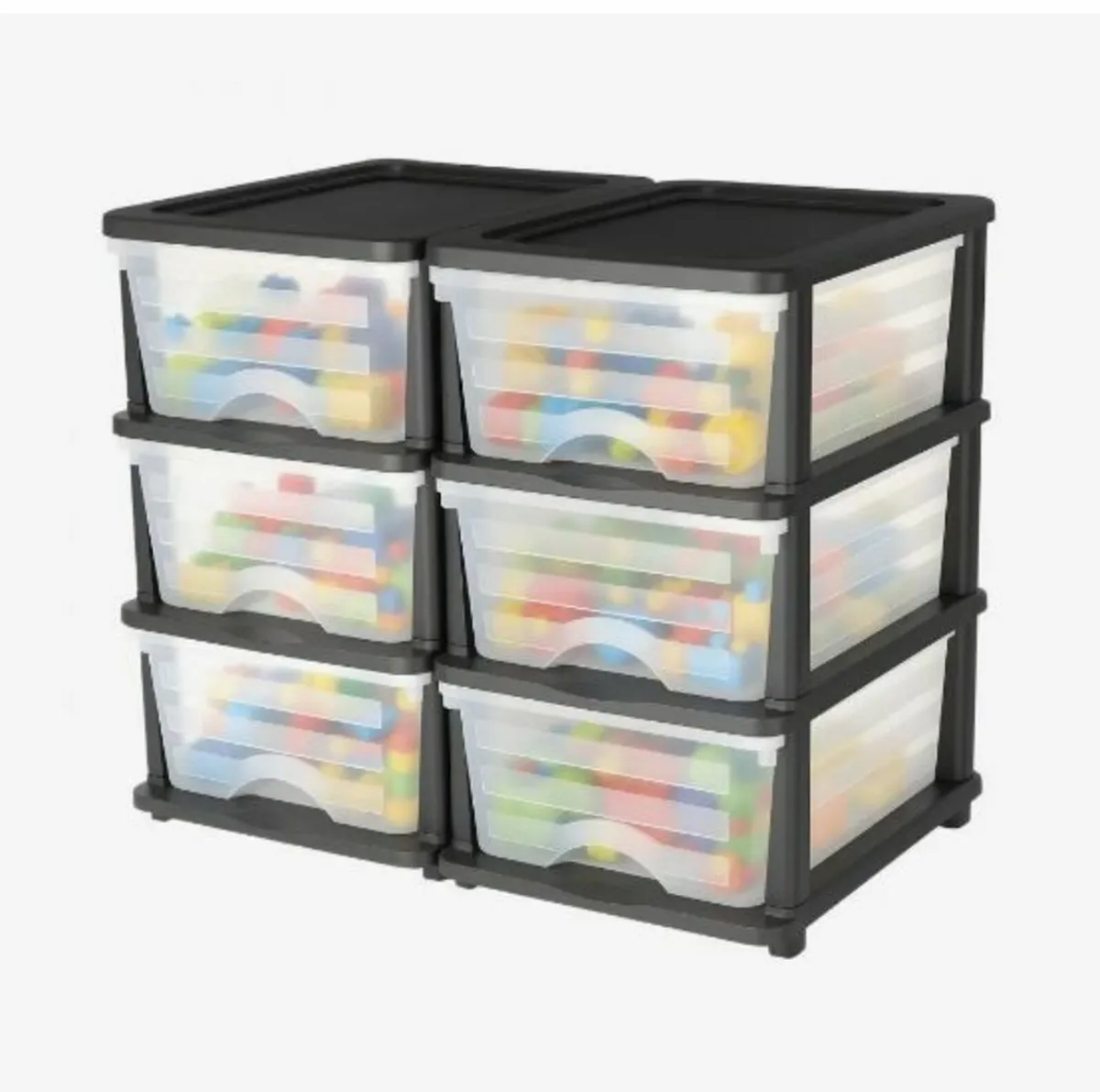 Plastic Storage Drawers, 2 Pack Storage - Image 1