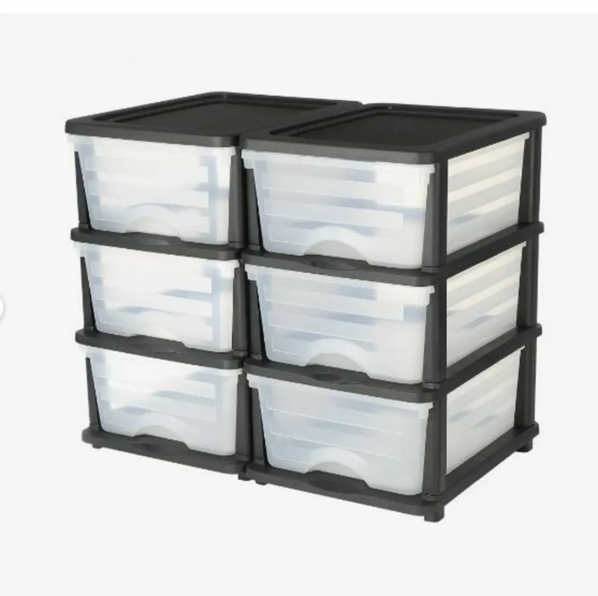 Plastic Storage Drawers, 2 Pack Storage - Image 2