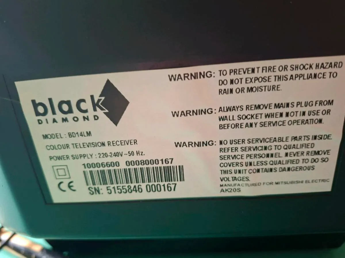 Old 14 inch  tv.  25 euro - Image 2