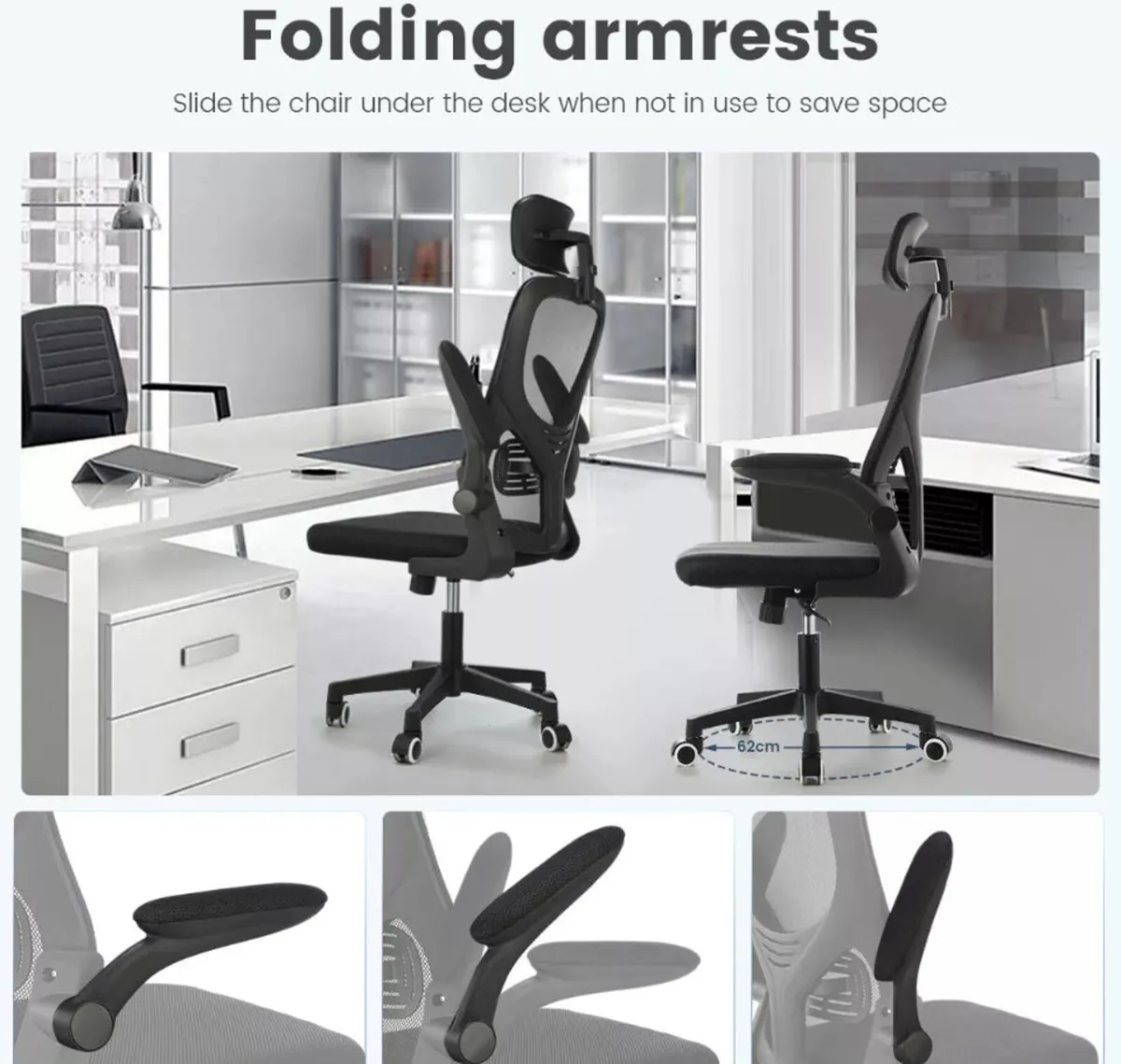 Executive Office Chair Ergonomic Mesh Swivel Chair - Image 4