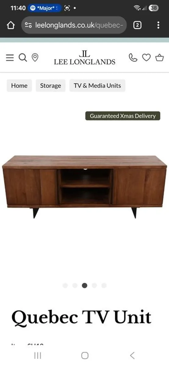 Solid Oak TV unit - Image 2