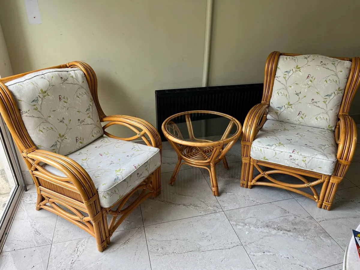 Wicker, bamboo, conservatory chairs - Image 1
