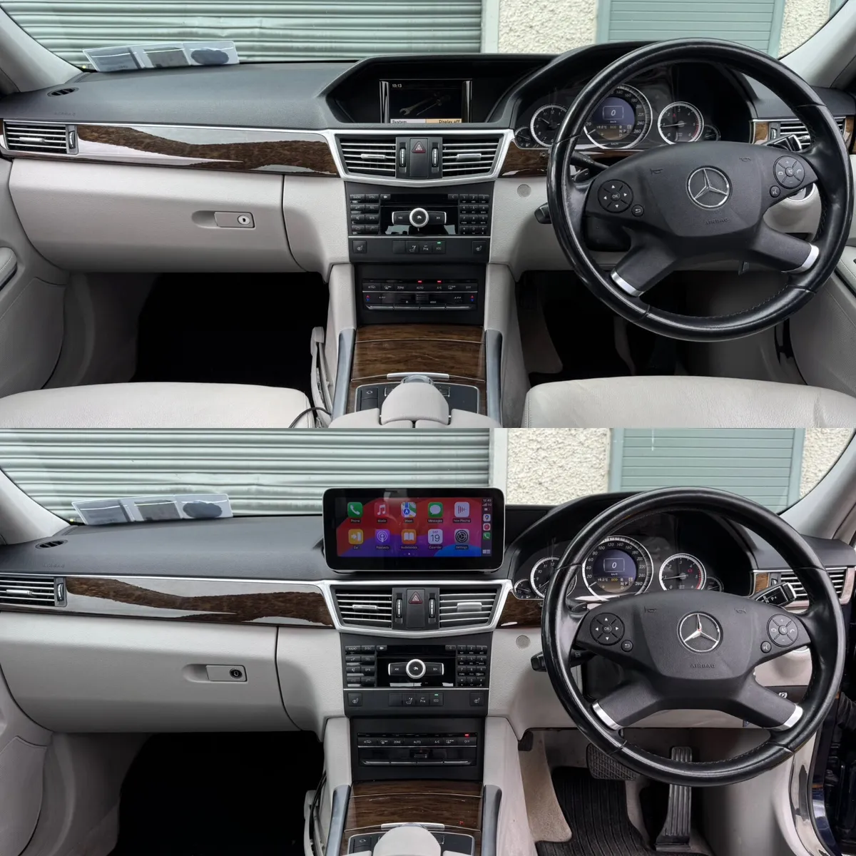 Mercedes E Class Android Carplay screen radio