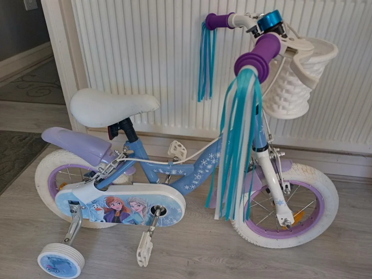 Kids Disney frozen bike size 12 inch wheels - Image 1