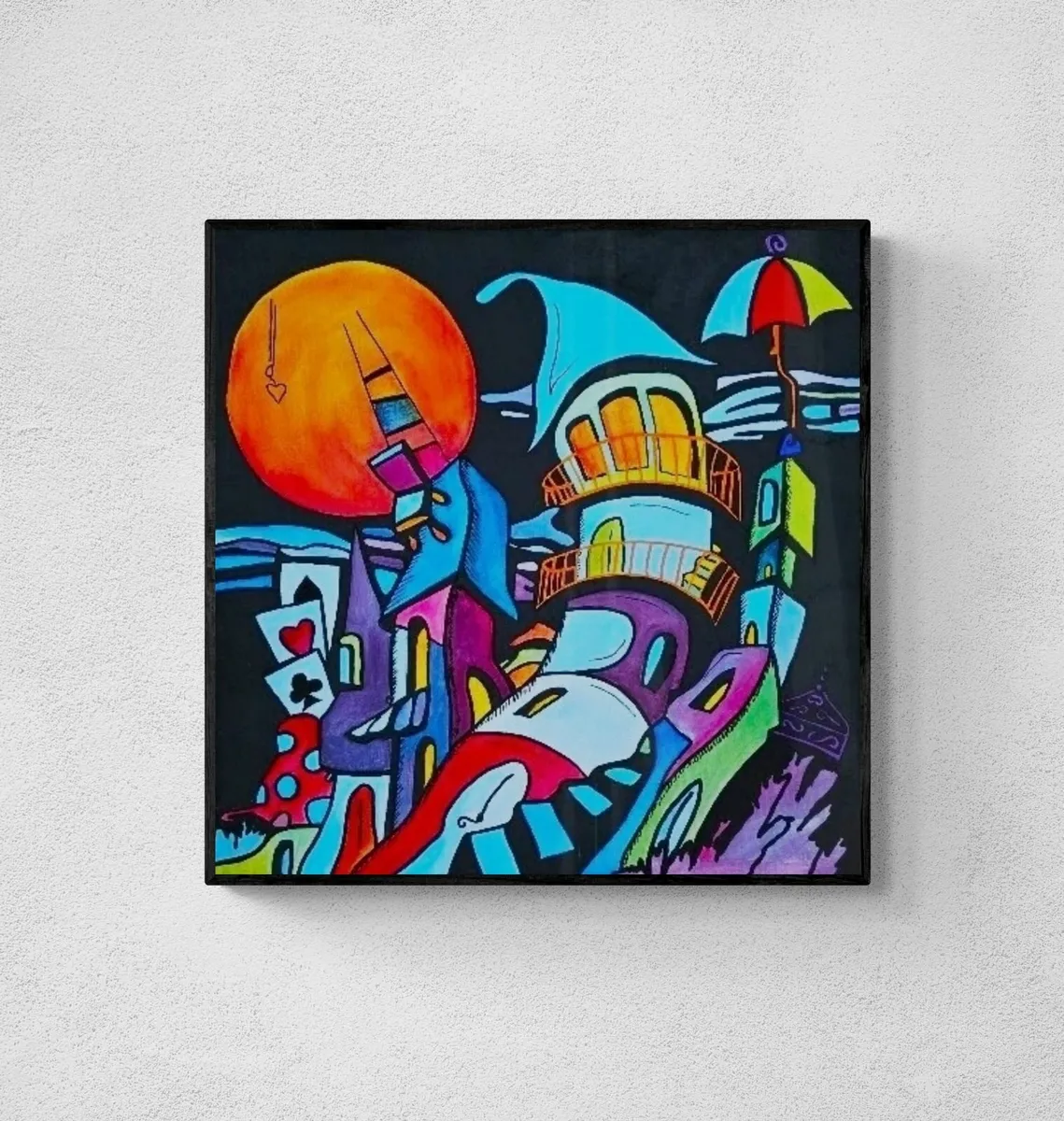 Hand paint picture, acrylic painting by Strzala - Image 1