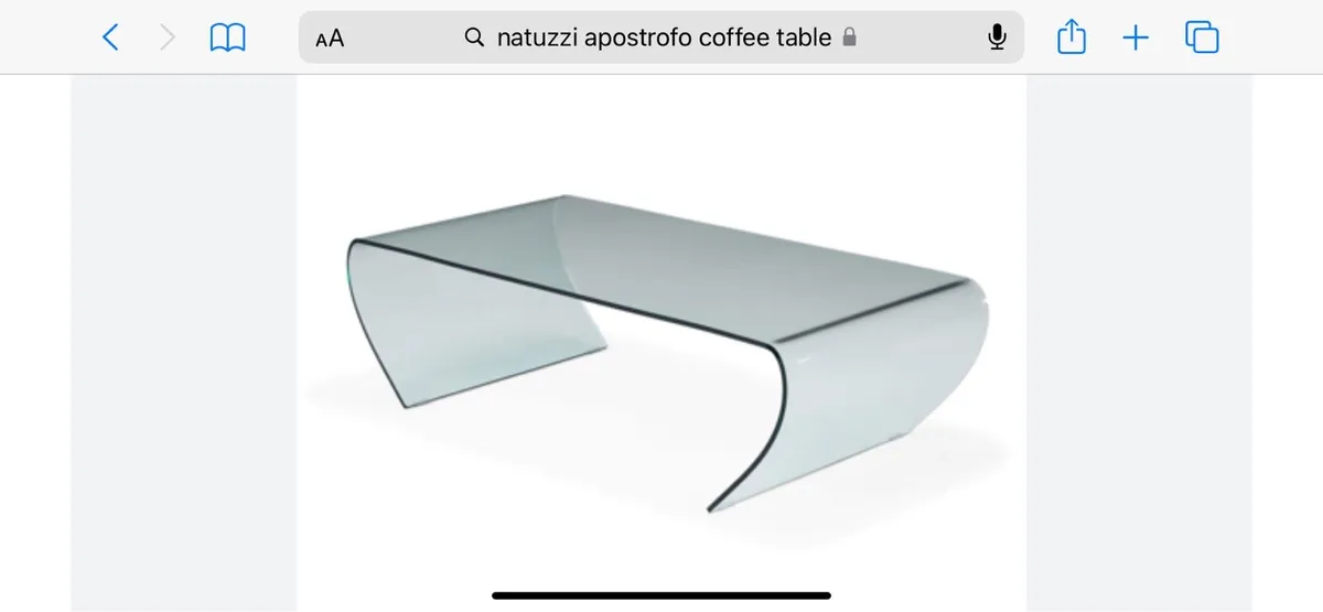 Natuzzi Apostrofo coffee table brand new in box - Image 1