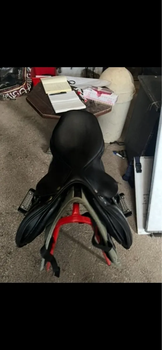 Dexter 17 inch black leather saddle - Image 3
