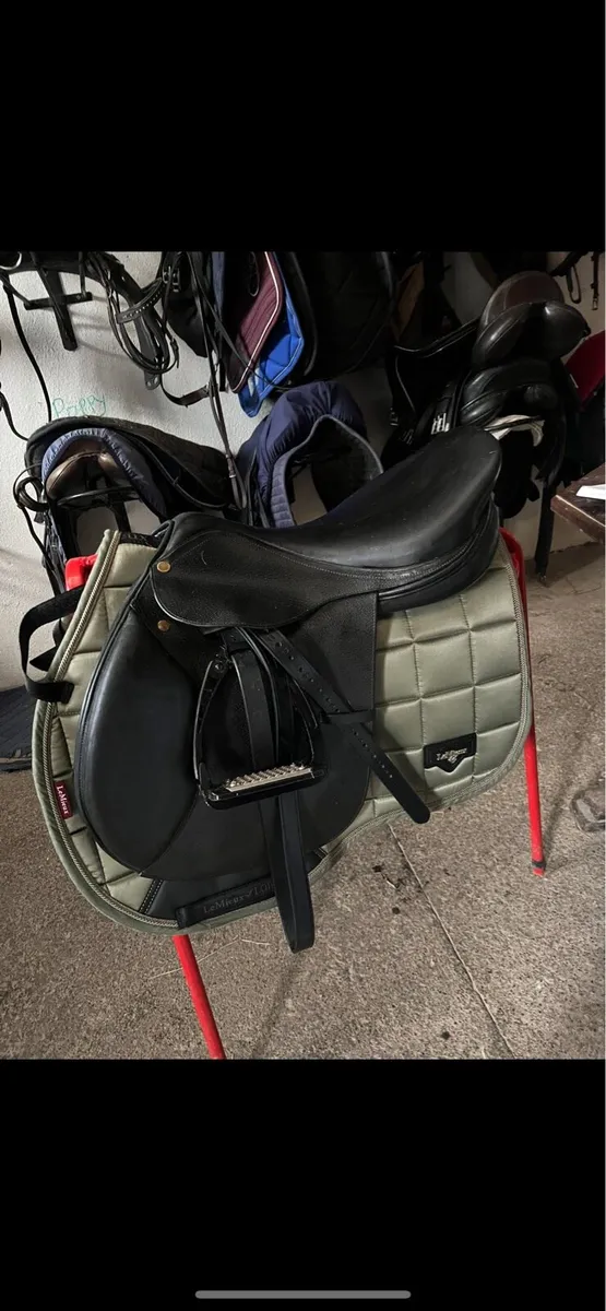 Dexter 17 inch black leather saddle - Image 1