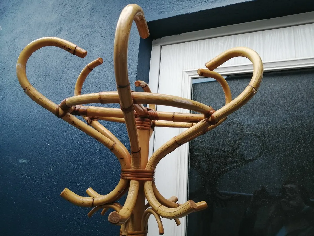 Vintage Bamboo Bentwood Coat Stand - Image 3