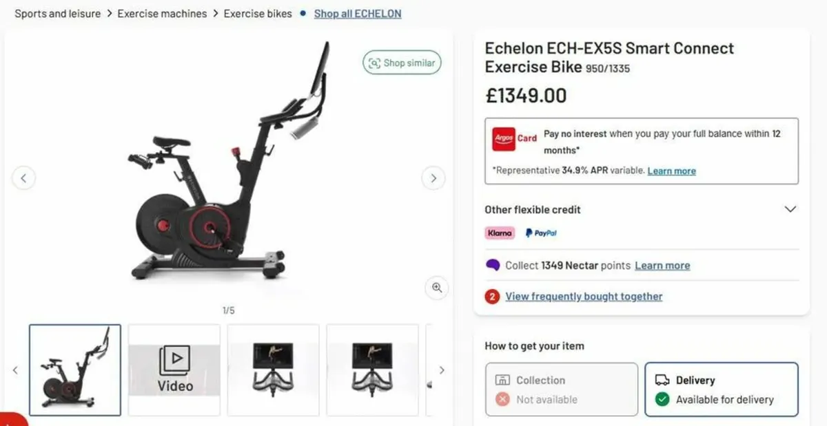 Echelon ECH-EX5S Smart Connect Exercise Bike - Image 2