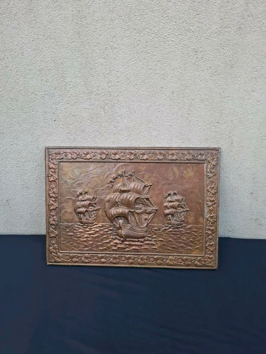 Copper ship sign postage possible - Image 1